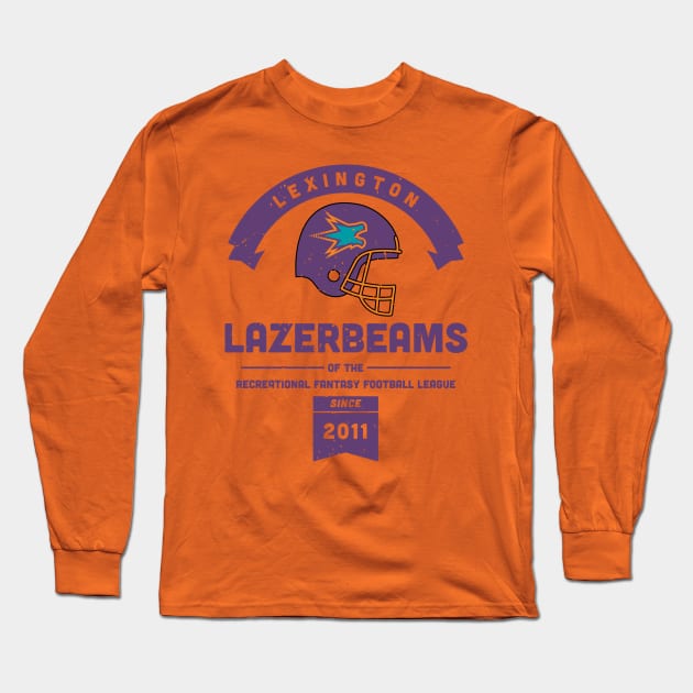 Lazerbeams Helmet Tee Long Sleeve T-Shirt by The Rec League Shop